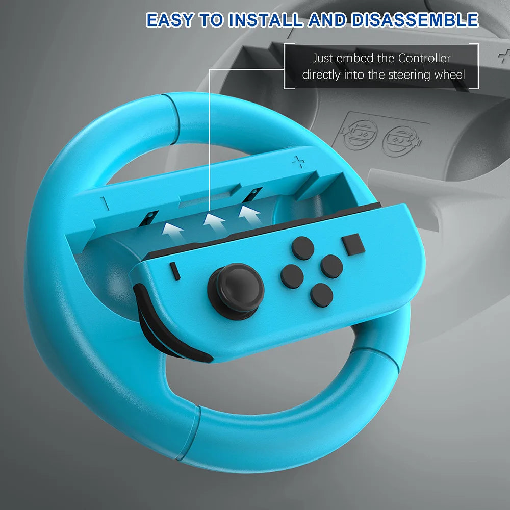 2Pcs Joy-Con steering Wheel