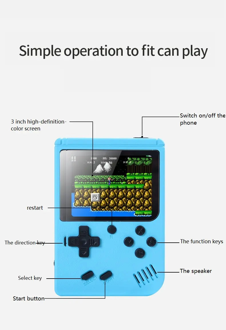 Retro Portable Mini Game Console