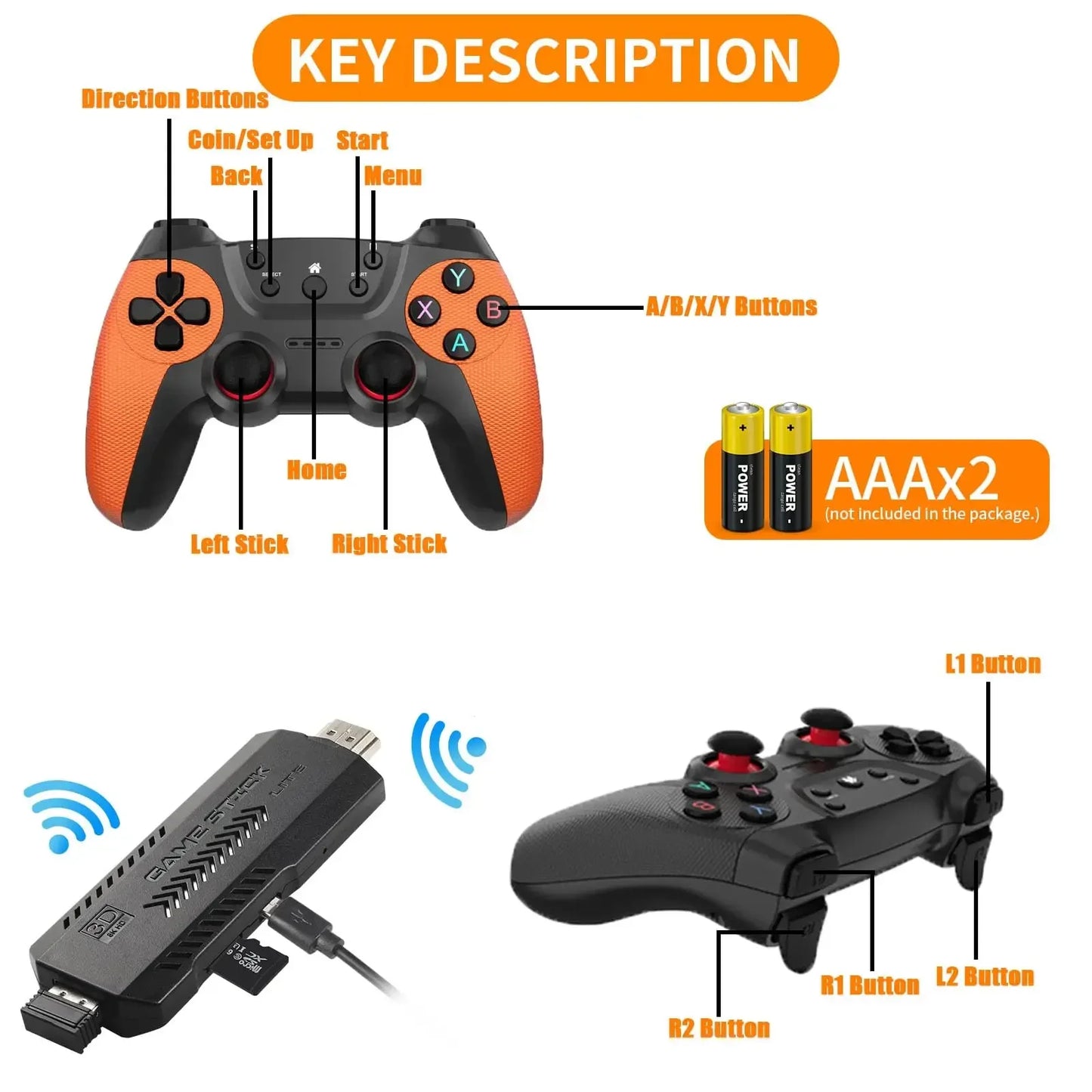 X2 Ultra Video Game Stick Console