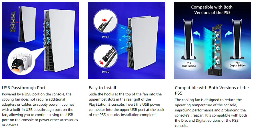 PS5 Accessories Cooling Fan